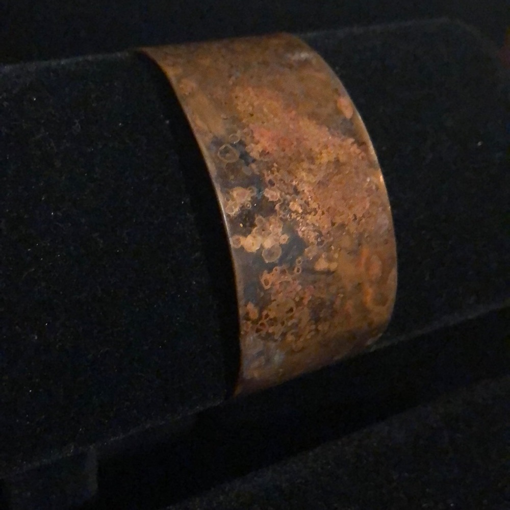 Artisan Hammered Brass Cuff Bracelet